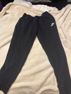 Nike Black Sweatpants with White Swoosh